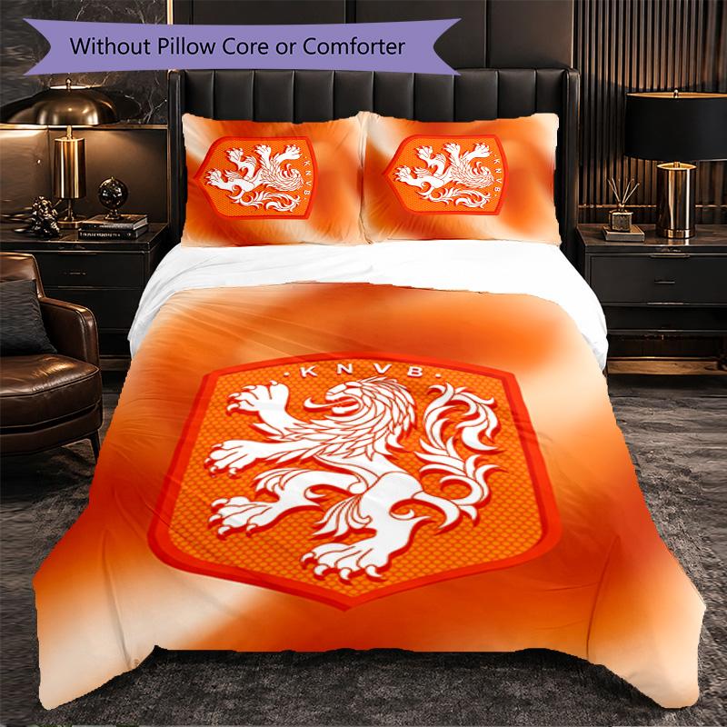 Set Biancheria da Letto Aston Villa Football 3 Pezzi Morbido Set Copripiumino con Federe Set Decorazione Camera da Letto per la Casa