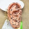 Acupuncture Pressure Point Massager Portable Strong Magnetic Ear Meridian Massager Acupressure Clip Gold Ear Massage Tool