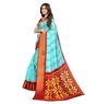 TreegoArt Fashion Women's Bhagalpuri Cotton Printed Saree With Unstitched Blouse Piece - Pack Of 1