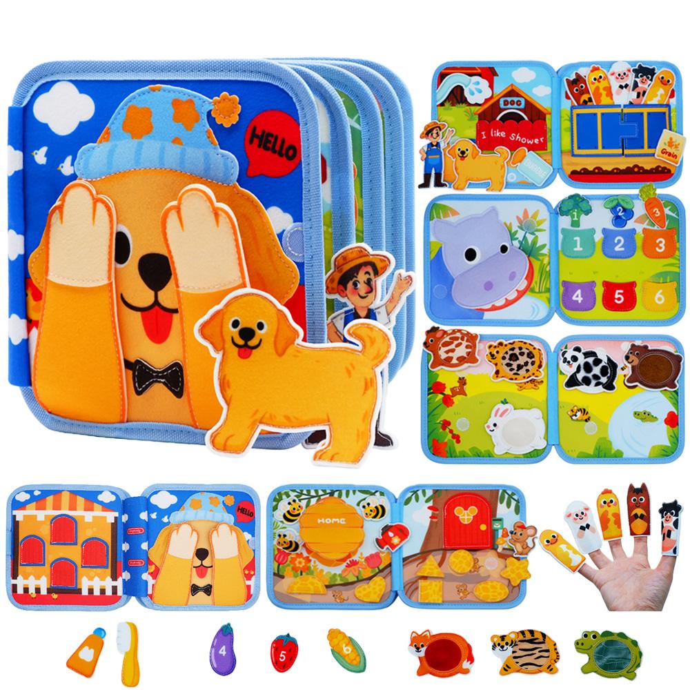 Spielzeug Pädagogisch 3D Bauernhof Beschäftigungsbrett Ruhiges Buch Weiches Filz Montessori Spielzeug Für Feinmotorik Frühes Reisen Für Geschenke Kinder