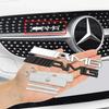 1pcs Metal Car Grille Emblem Bracket for AMG Mercedes Benz GLC CLK CLA W203 W211 W204 W210 W124 W212 W213 W163 A C E G S Class