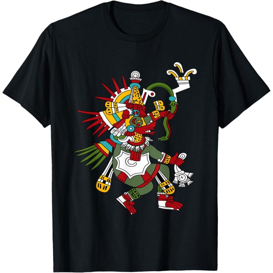 Футболка с Кетцалькоатлем Ацтекский Бог Божество Пернатый Змей Футболка S