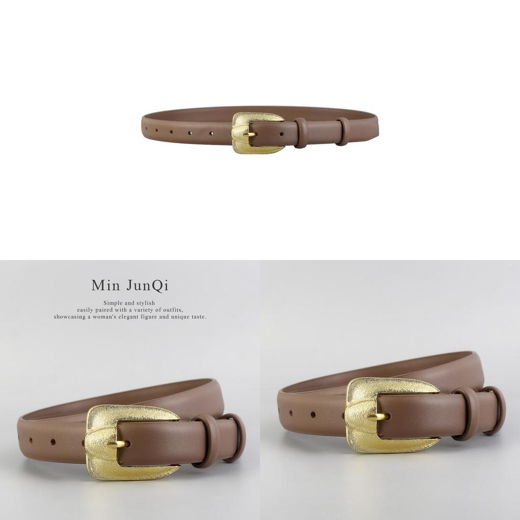 Ladies Genuine Leather Belt With Pin Buckle For Casual And Office Wear