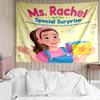 Ms. Rachel Educational Adventures Tapestry for Bedroom Aesthetic Classroom Tapestries Wall Hanging for Living Room Dorm Office,Ideal Creative Gift