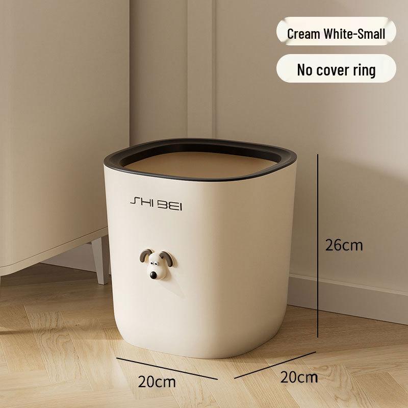

Large Capacity Press-Type Trash Can with Lid for Kitchen, Bathroom, and Living Room