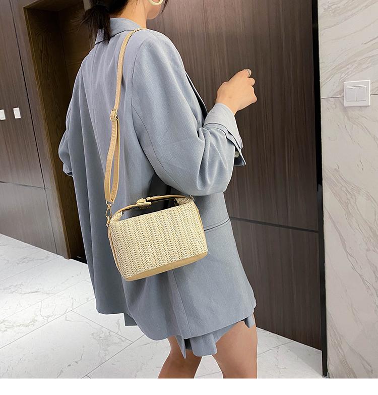 2025 Spring/Summer Women's Trendy Korean Style Straw Woven Crossbody Bag