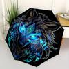 1pc Wolf Head Automatic Open/close Folding Umbrella, Compact Portable Travel Umbrella,Durable Construction Yy250814157