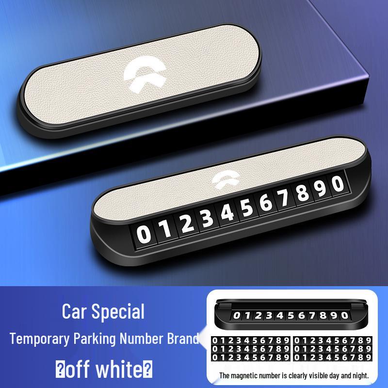 Nio In-Car Temporary Parking Card for ES6, ES8, EC6, ET5, TE, T5 Models: Moveable Car Number & Phone Plate