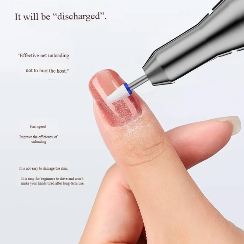 Rechargeable Nail Drill Machine, Portable Electric Nail File for Manicure & Polish Removal, Home Salon Kit