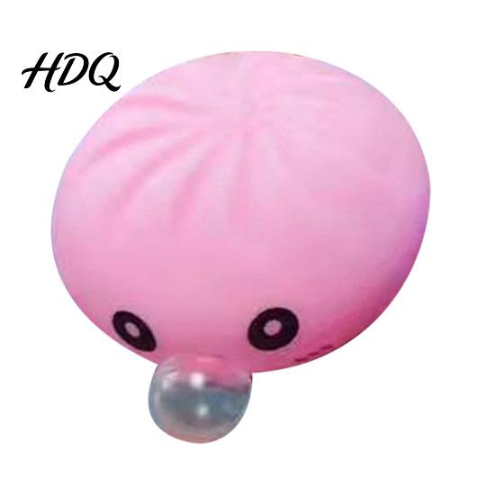 Anxiety Relief Toy Bubble Blowing Dumpling Squeeze with Steamer Box Soft Steamed Stress Gadget Bun Sensory Decompression Dough Ball Fidget