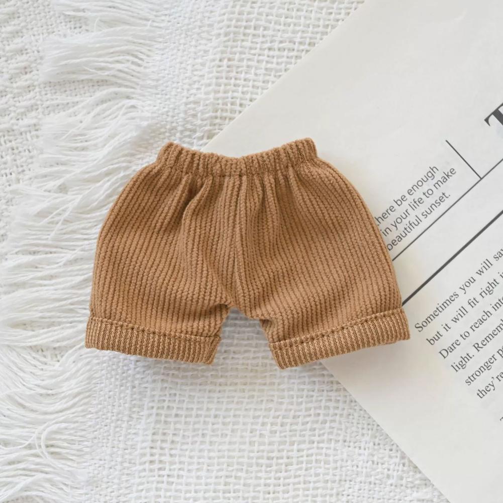 

Для 17см куклы Лабубу Шорты Модная одежда Толстовки Одежда для кукол Подходящие по цвету толстовки Аксессуары для кукол Милое украшение Маленькая одежда коричневый