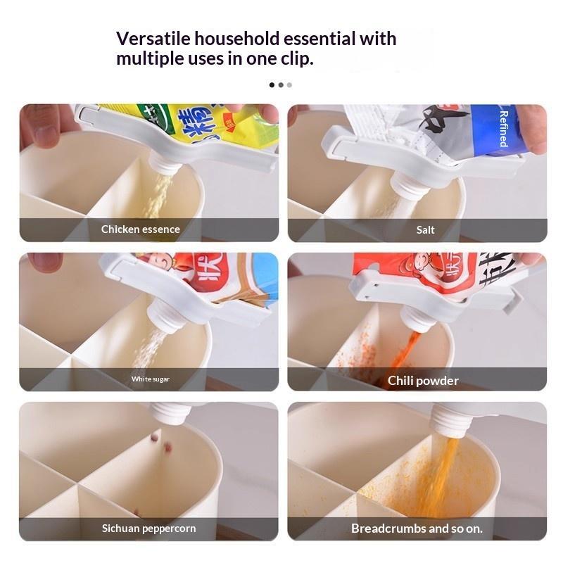 3Pcs Food Sealing Bag Clips BPA Free Screw Cap Snack Preservation Clips for Home Kitchen Picnic Food Storage