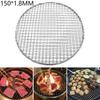 Round Barbecue Grill Mesh Wire Net Stainless Steel Racks Grid Grate Picnic