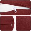 Cushion Cover 2 pcs. HEERLEN Wine Red Ø 15 x 40 cm Fabric