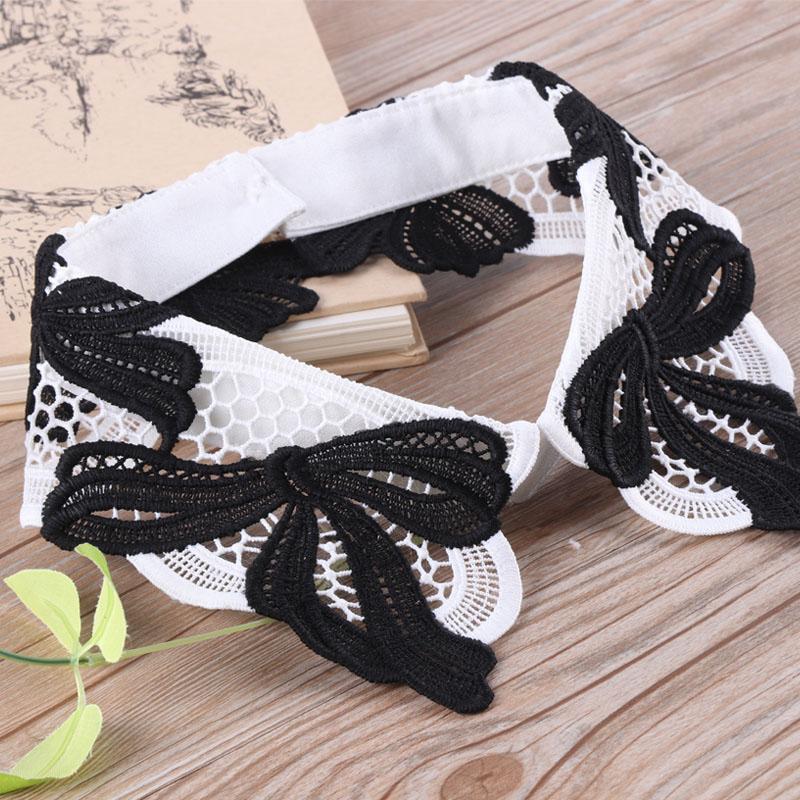 White Fake Collar Women Elegant Diamond Detachable Collars for Women False Shawl Shoulder Wrap Lapel False Collars Woman Tie