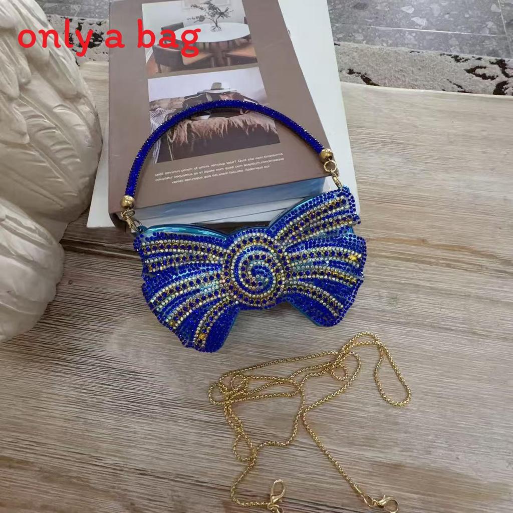 Luxury Acrylic Butterfly Clutch With Embellished Rhinestones For Evening Events