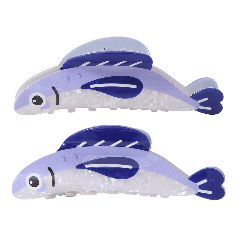 Geometry Ocean Sardine Hair Clip Hairpin Plastic Grab Clip Creative Large Hair Claw  Party