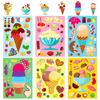 6pcs/set Scrapbook Stickers Make Ice Cream Sticker Sheets Children Handmade Sticker DIY Cartoon Puzzle Stickers Kids Gifts TMZ