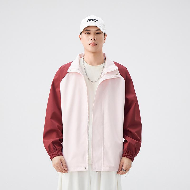 

Куртка Мужская Весенне-осенняя куртка Высококлассная Нишевая Осенняя одежда Новый Гонконгский стиль Тренд Бренд Студенческий Досуг S розовый