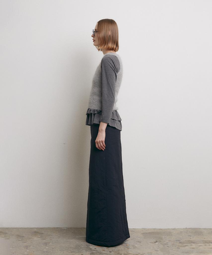 Loutaideu Padding Maxi Skirt [Black]