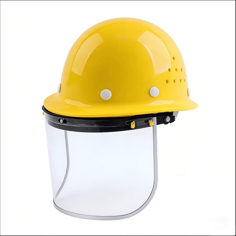 SHENGLI Yellow Fiberglass Safety Helmet Set with BGXZ36 Face Shield