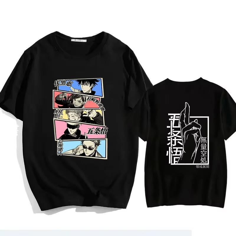 2026 Hot Sale Japanese Jujutsu Kaisen Gojo Anime T-shirt Man Woman Unisex Manga Gojo Satoru Graphic T Shirts Short Sleeve Tee