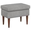 Armchair with Ottoman 2 Pcs. Light Gray Velvet