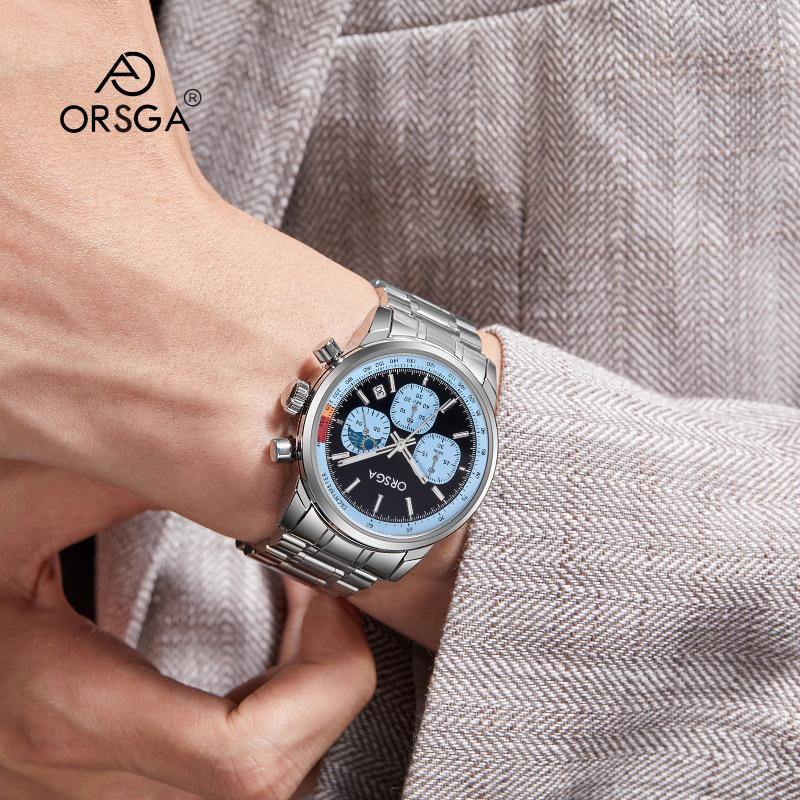 2025 New Mens Watches Luxury Quartz Chronograph Wrist Watch For Man Sapphire Mirror Waterproof Men Gift Clock Luminous