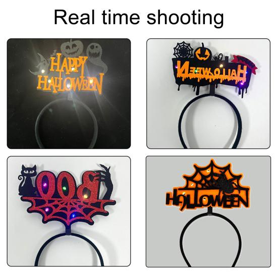 Halloween Stirnband Für Damen | Mit Strass & Kürbis | Haaraccessoire Für Party