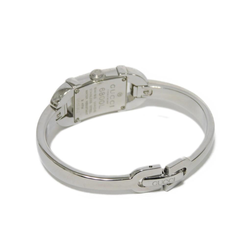 Used 9539 Bangle Watch 6800L 7975 Black Dial Quartz Stainless Steel Women's from Japan AUTHENTIC
