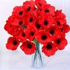 10pcs Real Touch Artificial Poppy Flowers - Perfect for Wedding Bouquets & Floral Arrangements, and Outdoor Garden Wedding Decorations