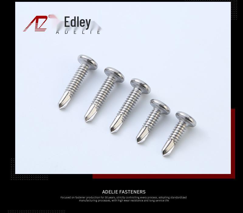 410 Stainless Steel Flat Head Hex Self-Drilling Dovetail Guardrail Screw