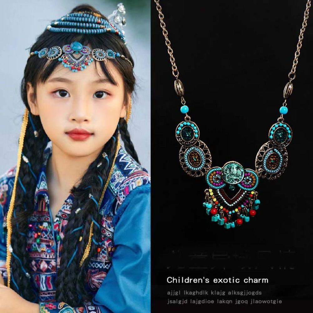 

Цепочка для волос Tassel Bohemia в этническом стиле с бусинами Tassels Headbands для детей