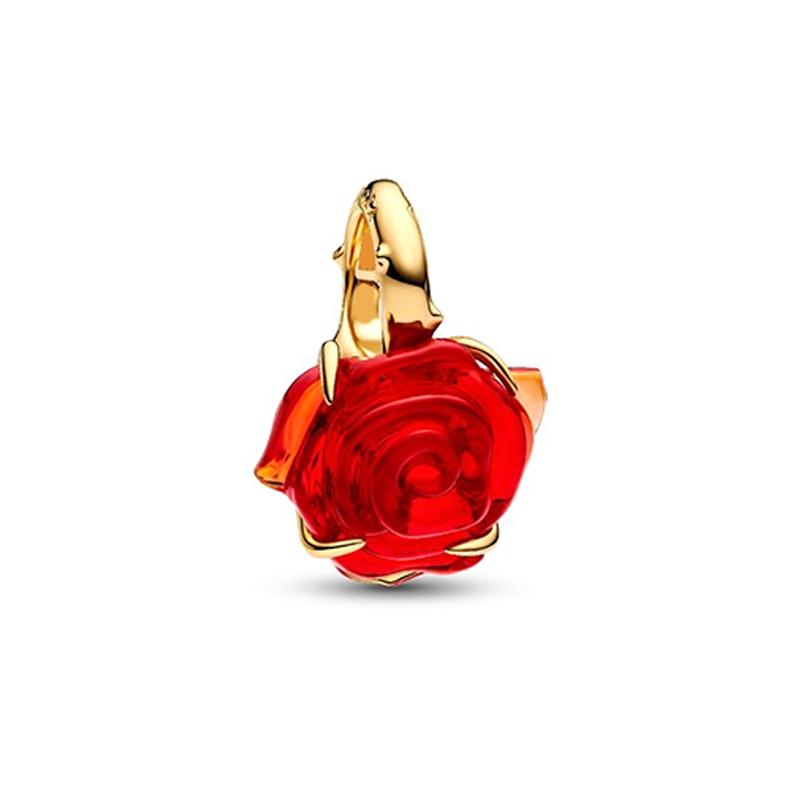 Vergoldetes Funkelndes Familienstammbaum Charm-Perle Passend für Original-Armband Feiner Schmuck Kirschblüte Liebesbrief Umschlag Anhänger