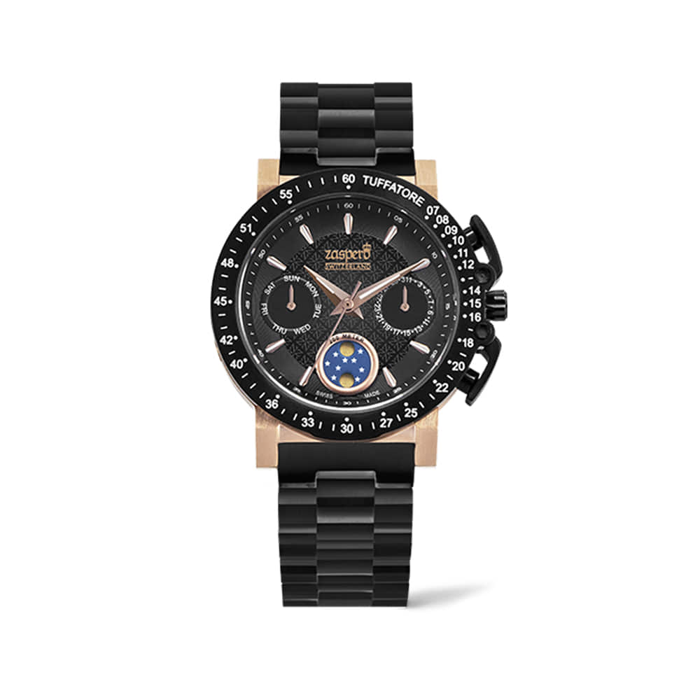 Jaseupelo Swiss Women'S Tupatore Moonphase Metal Watch Tg105-61 Diver Watch