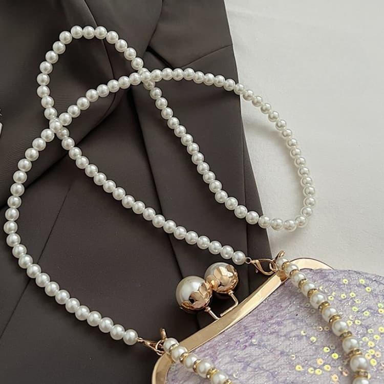 Borsa con Doppia Chiusura a Perla di Celebrità Francese