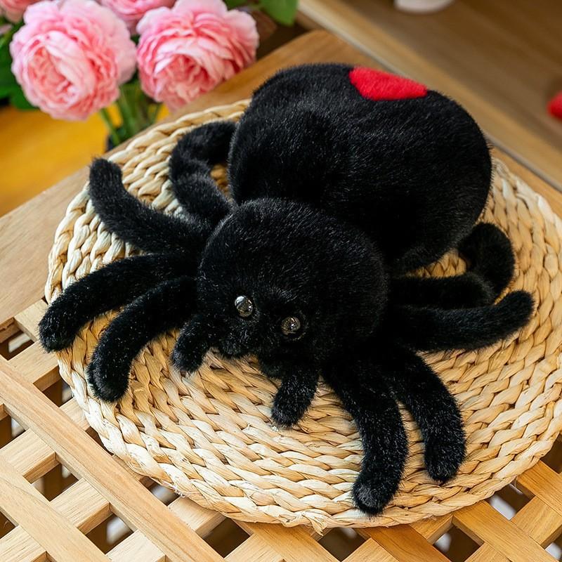 New simulation red-tailed spider plush toy creative funny doll office pillow birthday gift