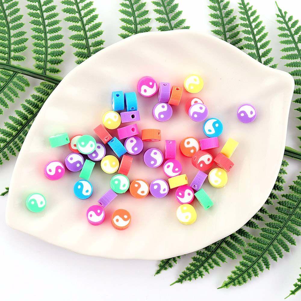 

Gossip Peace Earring Round Beads DIY Jewelry Making Yin Yang Eyes Loose Beads Needlework Beads