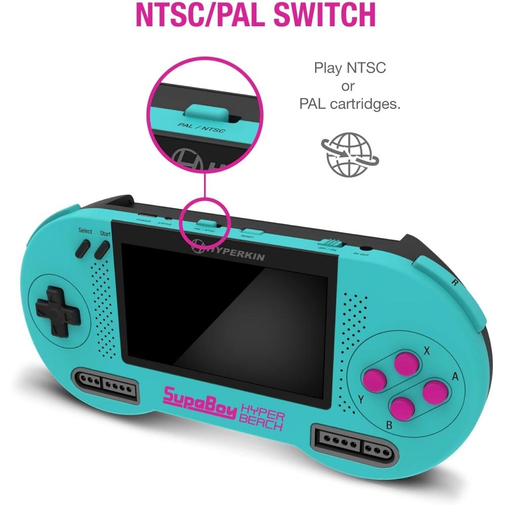 Hyperkin Supaboy Urządzenie Kompatybilności Przenośne Hyper Beach Snes Ntsc Pal