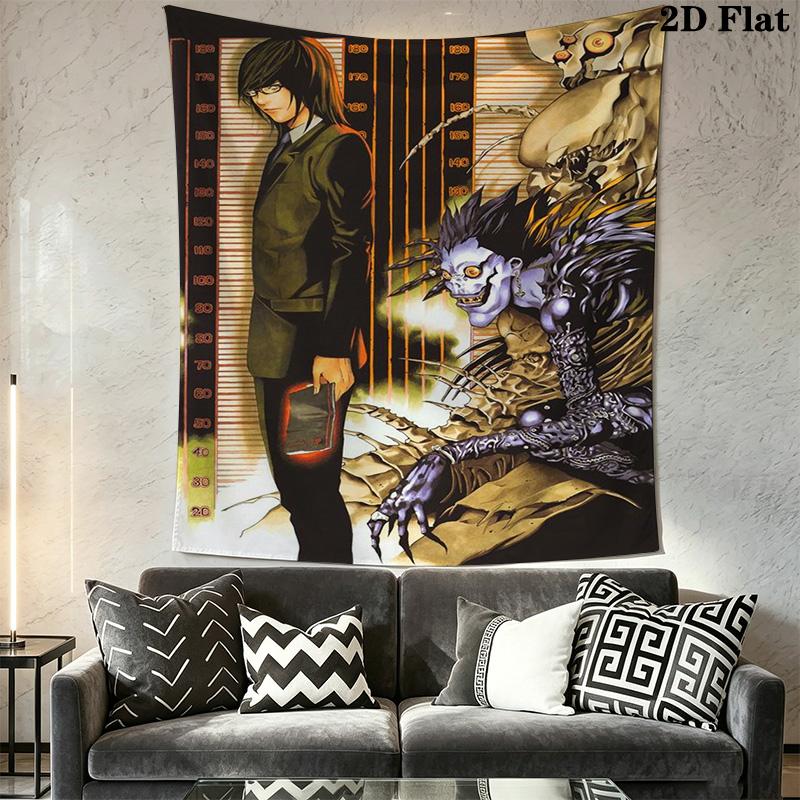 Death Note Movie Light'S Revenge Tapestry Wallmounted Fashion Print Soft Home Decor Homestay Soft Decoration Tapestry