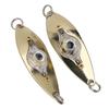 2pcs Fish Eye LED Fishing Lures Lighted Fishing Spoons Underwater Bait Flasher Deep Drop Light for