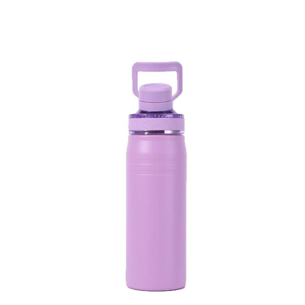 1PCS Outdoor Camping Sports Insulated Bottle 600ML Large Capacity Stainless Steel Direct Drinking Cycling Water Bottle Portable