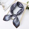 Simple square plaid silk scarf women's retro cashew pattern small scarf professional scarf travel sunscreen shawl square scarf