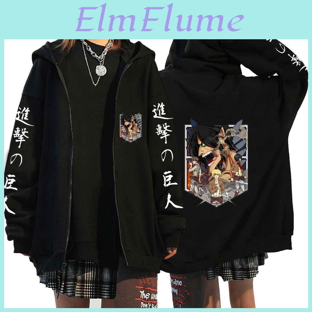 Titan Scout Attack On Regiment Anime Zipper Hoodies Autumn Mens Coats Jackets Cartoon Printed Manga Hooded Zip Up Cardigan Cosplay Streetwea
