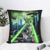Pillow Case Green Alien Cat Meme Custom Pillow Cover For Couch Sofa Bedroom Vintage Pillowcases