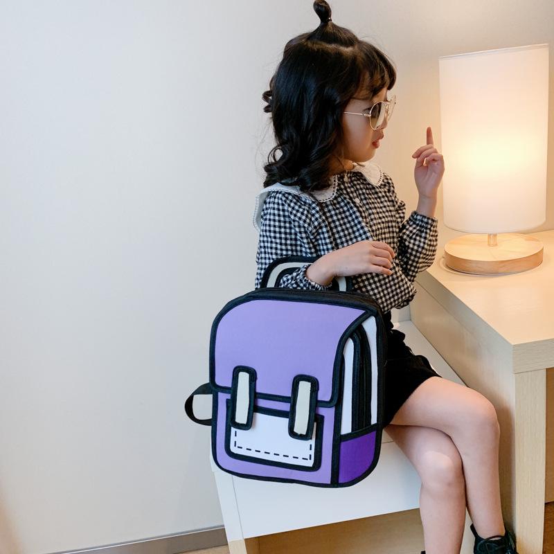 3D Multifunctional Backpack for Primary School Students, Grades 3-6 - Personalized Schoolbag with Optional Logo