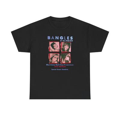 Bangles Unisex Heavy Cotton T-Shirt, Classic Music Fan Gift, 80s Band Tee