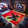 1pc Bing Print Area Rug - Soft, Washable Non-Slip Indoor Mat for Office Chairs, Living Room, Home Office Decorative Rug