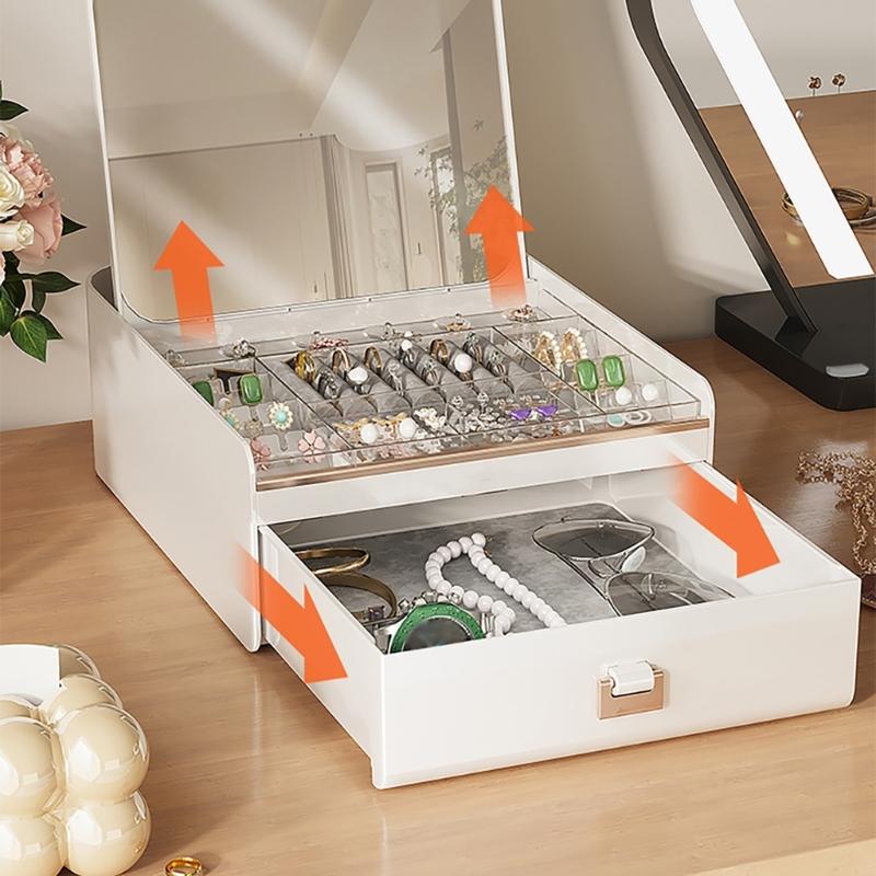 

Opening Jewelry Storage Case with Builts High Strength PET ABS Construction Multiple Compartment Organizers top sale China Mainland