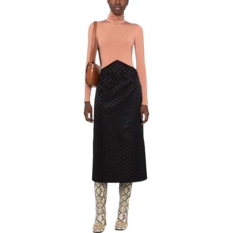 Gucci Casual Long Skirts Women's Black Moderate Mid Length Other 669341-ZAHMD-1000